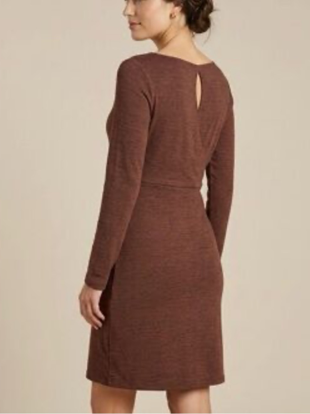 Toad&Co Intermosso Dress boat neck cutout back wrap fitted shift Mini Midi XS